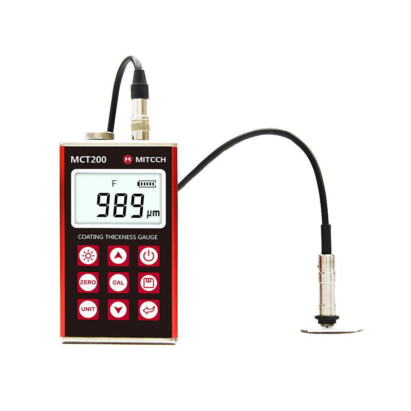 MCT200 Coating Thickness Gauge - Alat ukur ketebalan lapisan digital dengan probe dan layar LCD