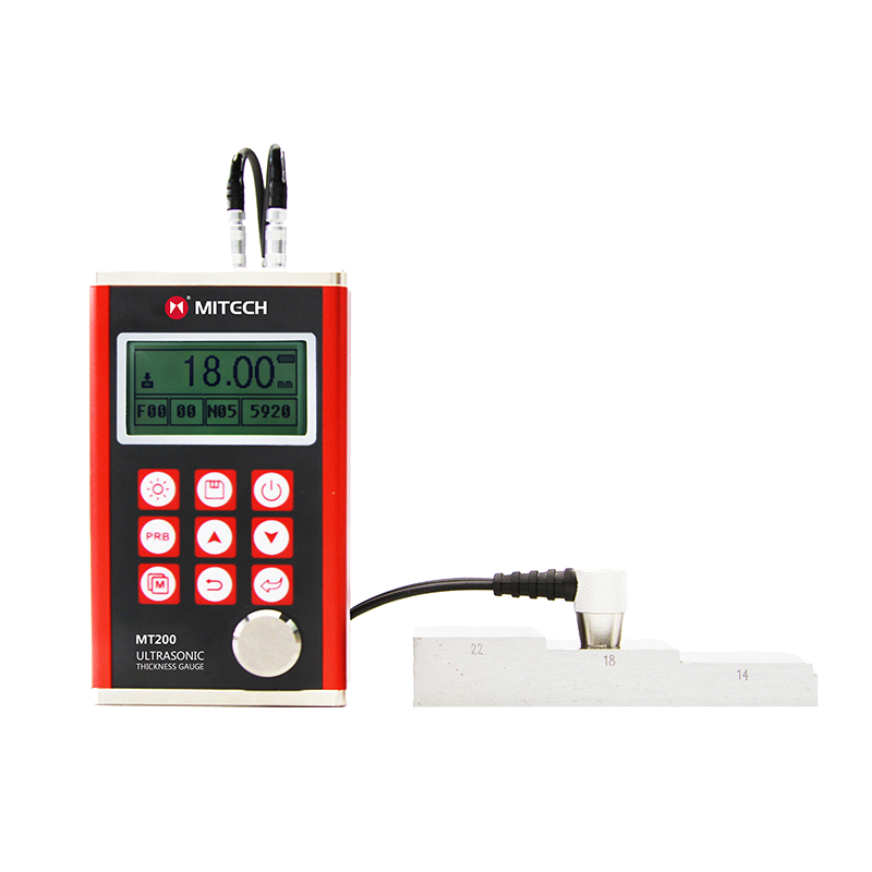 MT200 Digital Ultrasonic Thickness Gauge - Alat ukur ketebalan digital portabel dengan layar LCD