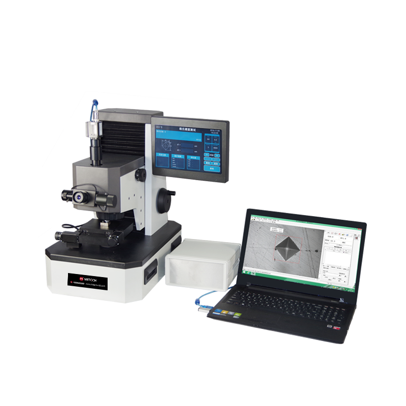 Mitech JMHVS-1-XYZ - Hardness tester otomatis presisi untuk material tipis dengan layar dan meja uji.