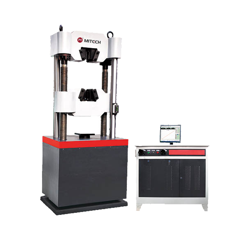 Mitech MEW-1000 - Mesin uji universal hidrolik 1000kN dengan panel kontrol digital.