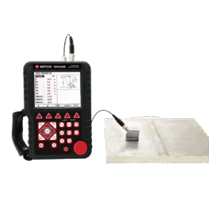 MFD350B Ultrasonic Flaw Detector - Alat deteksi cacat ultrasonik portabel dengan layar LCD untuk inspeksi retak dan las.