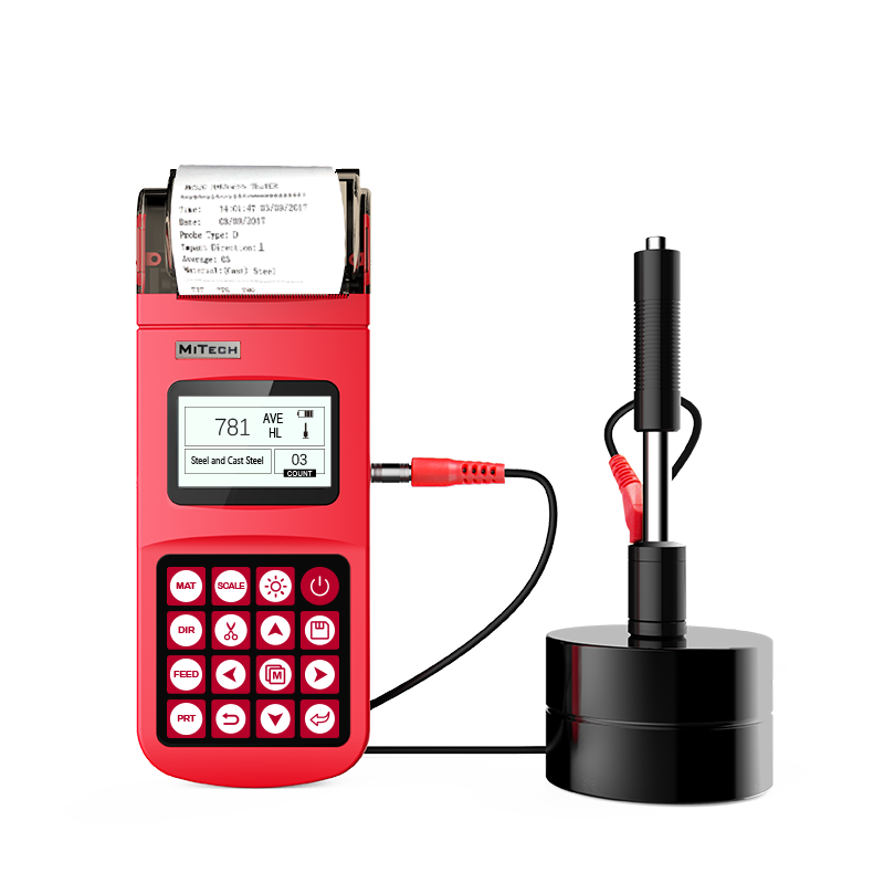 MH320 Portable Leeb Hardness Tester - Alat uji kekerasan portabel dengan printer terintegrasi untuk inspeksi cepat.