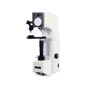 Mitech MHBRV-187.5 - Hardness tester multifungsi Brinell, Rockwell, Vickers dengan panel kontrol digital.