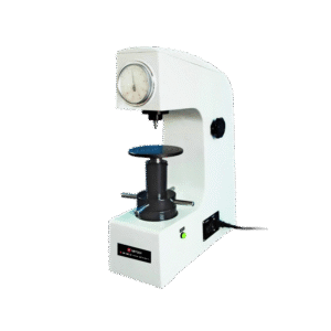 Mitech MHR-150DT - Hardness tester Rockwell digital dengan layar dan tuas penguji otomatis.