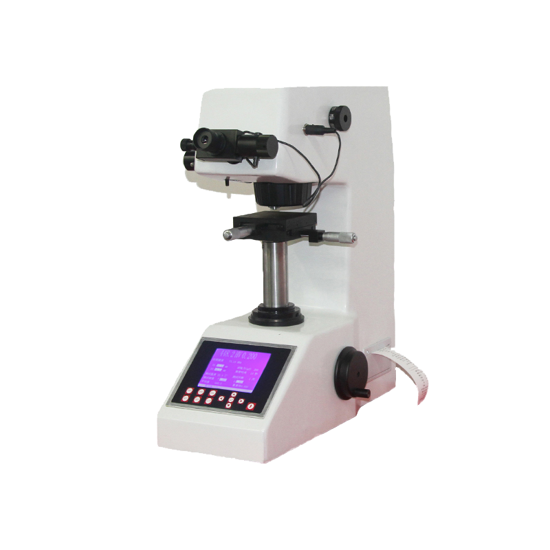 MHVS-1Z Hardness Tester - Alat uji kekerasan mikro digital otomatis dengan turret dan layar.