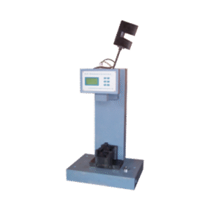 Mitech MJBS-300B - Mesin uji impact semi-otomatis dengan tampilan digital dan panel kontrol.