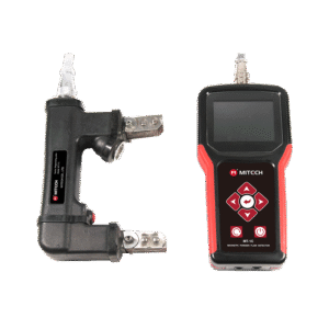 MT-1C Portable Magnetic Flaw Detector - Alat inspeksi cacat las portabel dengan pegangan dan kabel probe.