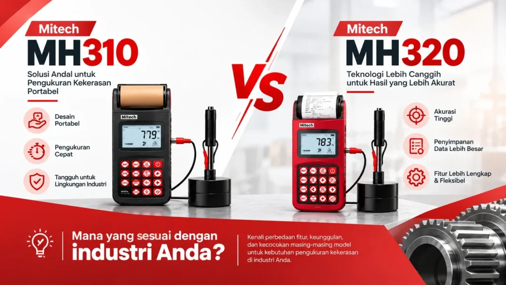 perbandingan fungsi dan spefisikasi Mitech MH310 vs Mitech MH320 solusi sesuai dengan tujuan inspeksi dan kebutuhan industri